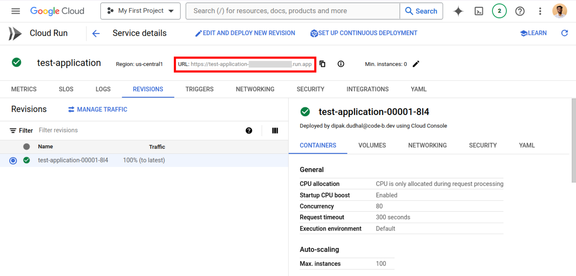 gcp cloud run service url 